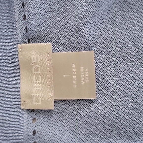 Sky Blue Light One Button Cardigan Jacket Size M/L - Picture 4 of 7